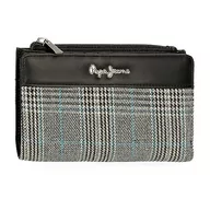 Portfele - Pepe Jeans Kendra Portfel Czarny 17x10x2 cms Poliester ze skórą syntetyczną, czarny, Talla única, Portfel z karty - miniaturka - grafika 1
