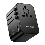 Ładowarki do telefonów - Ładowarka siceiowa podróżna, Essager, ECT65-LT01-Z, 65W (czarna) - miniaturka - grafika 1