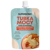 Słodkie kremy i masła - Supersonic Tubka Mocy, krem orzechowy, smak biała czekolada z karmelem, 50 g - miniaturka - grafika 1