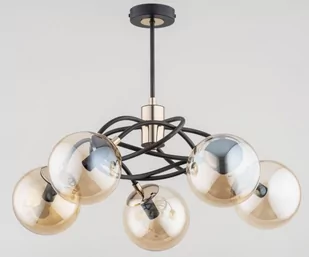 Alfa Doxa lampa wisząca 5-punktowa czarna/złota 28555 - Lampy sufitowe - miniaturka - grafika 1