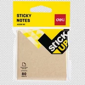 Gadżety  do biura - Notes samoprzylepny organizer Deli 76mm*76mm 80 kartek ecoview brązowy - miniaturka - grafika 1