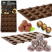 Formy do ciast - Silikonowa Forma Do Pieczenia Monoporcji Półkole 24Szt Blacha Do Pieczenia - miniaturka - grafika 1