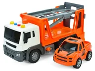 Samochody i pojazdy dla dzieci - Multifunkcyjna Ciężarówka, Laweta, Transporter + Samochód Pomoc Drogowa 1:16 Auto - miniaturka - grafika 1