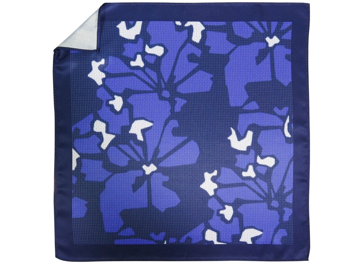 Granatowa poszetka we wzór E231