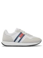 Sneakersy męskie - Tommy Jeans Sneakersy Tjm Modern Runner EM0EM01316 Biały - miniaturka - grafika 1
