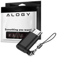 Adaptery i przejściówki - Adapter przejściówka Alogy konwerter USB-C Type C do micro USB 3.0 Czarny - miniaturka - grafika 1