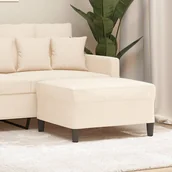 Pufy i podnóżki - Podnóżek, kremowy, 70x55x41 cm, aksamit - miniaturka - grafika 1