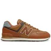 Buty sportowe męskie - Buty męskie New Balance ML574OMA - brązowe - miniaturka - grafika 1