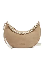 Torebki damskie - Tommy Hilfiger Torebka Moon Leather Crossover Suede AW0AW17537 Beżowy - miniaturka - grafika 1