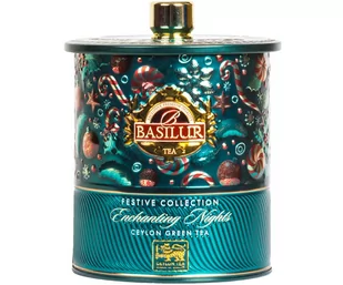 Basilur Enchanting Nights Herbata Zielona Świąteczna Śmietanka Jabłko - Liściasta W Puszce 75 G - Herbata - miniaturka - grafika 1