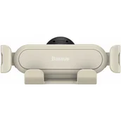 Uchwyty samochodowe do telefonów - Baseus Grawitacyjny uchwyt samochodowy na telefon na kratkę nawiewu SUWX010002 Beżowy - miniaturka - grafika 1