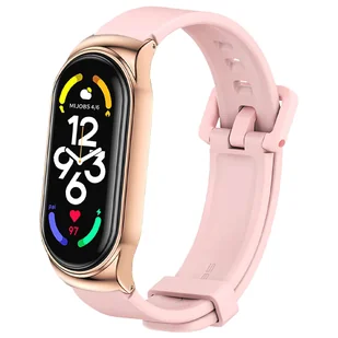 Pasek silikonowy Alogy z zapięciem opaska do Xiaomi Mi Band 7 Pink - Akcesoria do smartwatchy - miniaturka - grafika 7