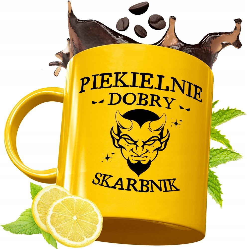 Złoty Kubek Premium Dla Skarbnika Prezent z Nadrukiem ze Zdjęciem + Opakowanie na prezent (wzór 02)