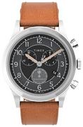 Zegarki męskie - Zegarek Timex TW2V73900 Waterbury Traditional Chronograph 42mm Leather Strap - miniaturka - grafika 1