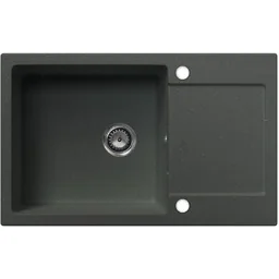 EOS Zlewozmywak granitowy LOJA szary metalik z ociekaczem - Zlewozmywaki EOS Zlewozmywak granitowy LOJA szary metalik z ociekaczem - Zlewozmywaki - miniaturka - grafika 1