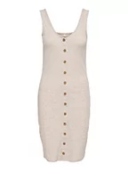 Sukienki - ONLY Damska sukienka Onlnella S/L Bodycon JRS Jersey, Pumice Stone/szczegóły: melanż, XS - miniaturka - grafika 1