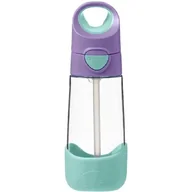 Kubki dla dzieci - B.Box BABY&TRAVEL Butelka tritanowa ze słomką Lilac Pop 9 m+, 450ml - miniaturka - grafika 1