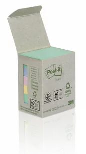 Post-it INNY Bloczki Ekologiczne 653.1gb 38x51mm 6x100 Kart Mix Kolorów 106L116 - Zakładki indeksujące - miniaturka - grafika 1