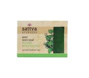 Mydła - Sattva Sattva Body Soap indyjskie Mydło glicerynowe mint 125g - miniaturka - grafika 1