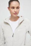 Bluzy damskie - Jack Wolfskin bluza sportowa Rotwand kolor szary z kapturem gładka - miniaturka - grafika 1