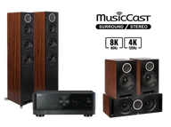 Kino domowe - Yamaha RX-V6A (czarny) + Debut Reference F5 (czarny/drewno) + B6 (czarny/drewno) + C5 (czarny/drewno) - miniaturka - grafika 1