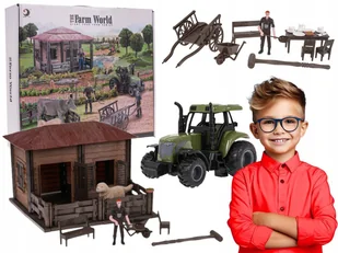 Traktor Farma Figurki Mały Rolnik Zagroda Zwierzątka Zabawka Na Prezent - Figurki dla dzieci - miniaturka - grafika 1