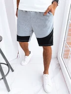 Spodenki męskie - Spodenki męskie dresowe jasnoszare Dstreet SX2248-M - miniaturka - grafika 1