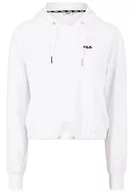 Bluzy damskie - FILA Damska bluza z kapturem BAALBERGE Cropped Bright White, M, Bright White, M - miniaturka - grafika 1