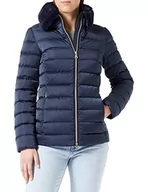 Płaszcze damskie - Geox Damski płaszcz w stylu Bettanie Down, Black Iris, 46 - miniaturka - grafika 1