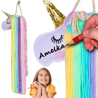 Lalki dla dziewczynek - Jednorożec ORGANIZER na spinki gumki opaski włosy zabawka PERSONALIZACJA - miniaturka - grafika 1