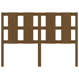 Lumarko Wezgłowie łóżka, miodowy brąz, 125,5x4x100 cm, drewno sosnowe - Inne meble do sypialni - miniaturka - grafika 5