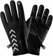 Rękawiczki - Rękawiczki Ocieplane Zimowe Dotykowe Odblaskowe - miniaturka - grafika 1