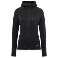 Bluzy sportowe damskie - Bluza damska Black Diamond Coefficient Fleece Hoody Rozmiar: S / Kolor: czarny - miniaturka - grafika 1