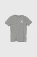 Koszulki dla chłopców - Converse t-shirt bawełniany dziecięcy kolor szary z nadrukiem - miniaturka - grafika 1