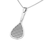 Zawieszki - Zawieszka srebrna rakieta squash - miniaturka - grafika 1