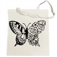 Torby i wózki na zakupy - Torba na Zakupy Motyl Kwiaty Piękna - miniaturka - grafika 1
