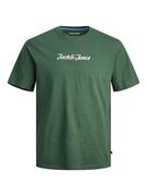 Koszulki męskie - Jack & Jones Koszulka w kolorze zielonym - miniaturka - grafika 1