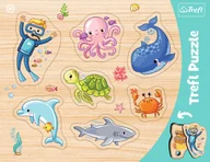 Puzzle - Puzzle edukacyjne - Ramkowe Układanki - Podwodny świat TREFL - miniaturka - grafika 1