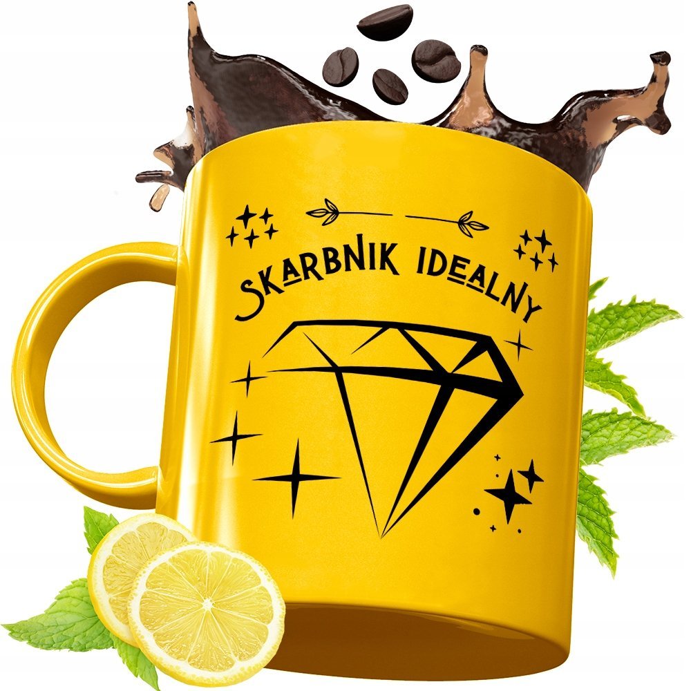 Złoty Kubek Premium Dla Skarbnika Prezent z Nadrukiem ze Zdjęciem + Opakowanie na prezent (wzór 02)