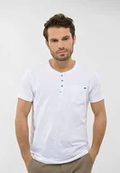 Koszulki męskie - T-shirt z rozpinanym dekoltem T-HUBRIS - miniaturka - grafika 1