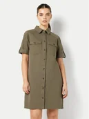 Sukienki - Noisy May Sukienka jeansowa New Signe 27030173 Khaki Loose Fit - miniaturka - grafika 1