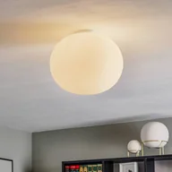 Lampy sufitowe - FLOS Lampa sufitowa designerska GLO-BALL, możliwość ściemniania, biały / opal, salon / jadalnia, szkło, design - miniaturka - grafika 1