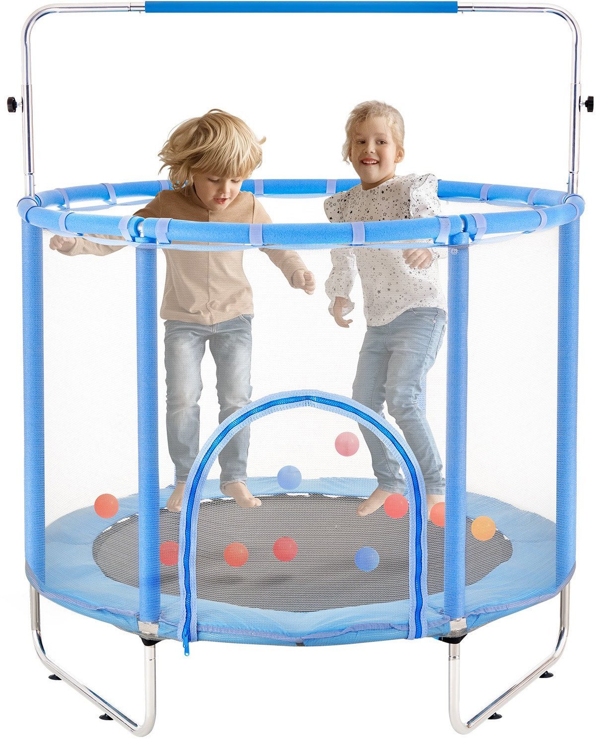 VEVOR Trampolina mała domowa dla dzieci do domu i ogrodu z siatką 147 cm