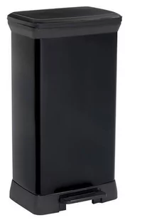Curver 02162  929  00 pojemnik na odpady Deco B Metallics z pedałów, 50 L, czarny 187178 - Kosze na śmieci - miniaturka - grafika 1