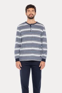 Piżama męska DOMINGO XXL Niebieski - Piżamy męskie - miniaturka - grafika 1