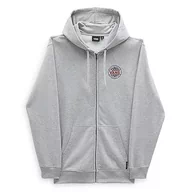 Bluzy męskie - Vans Męska bluza z kapturem oryginalny zamek błyskawiczny, szary wrzos, L, wrzos szary, L - miniaturka - grafika 1