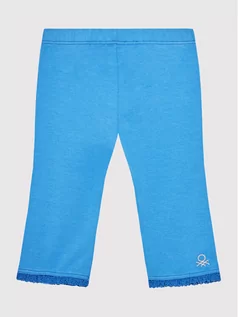 Spodnie i spodenki dla dziewczynek - Benetton United Colors Of Legginsy 3MT1I0820 Niebieski Slim Fit - grafika 1