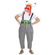 Paski - Widmann - Kostium Galów, spodnie maxi z szelkami, pasek, kask z warkoczami, wąsy, Wikingowie, impreza tematyczna, karnawał - miniaturka - grafika 1