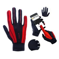 Rękawiczki rowerowe - Rękawiczki kolarskie dotykowe na rower czerwone - miniaturka - grafika 1