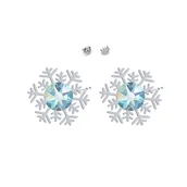 Kolczyki - ŚNIEŻYNKI Kolczyki srebro Boże Narodzenie - miniaturka - grafika 1